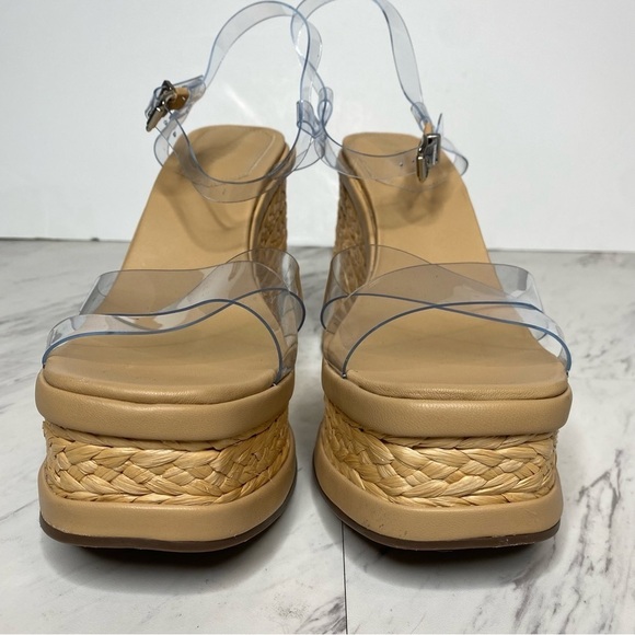 New! Schutz Caryne Wedge Heel Sandal 10 1/2 - Picture 9 of 13